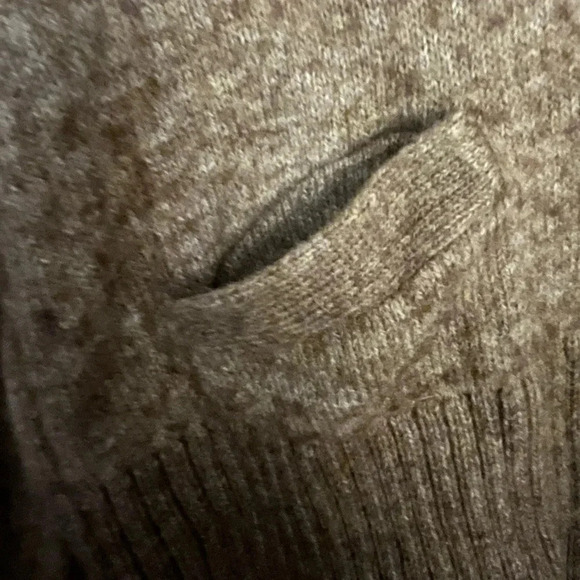 Vintage J Crew Alpaca and Wool Knit Sweater Taupe Collar Neck Preppy Academia - Picture 7 of 8